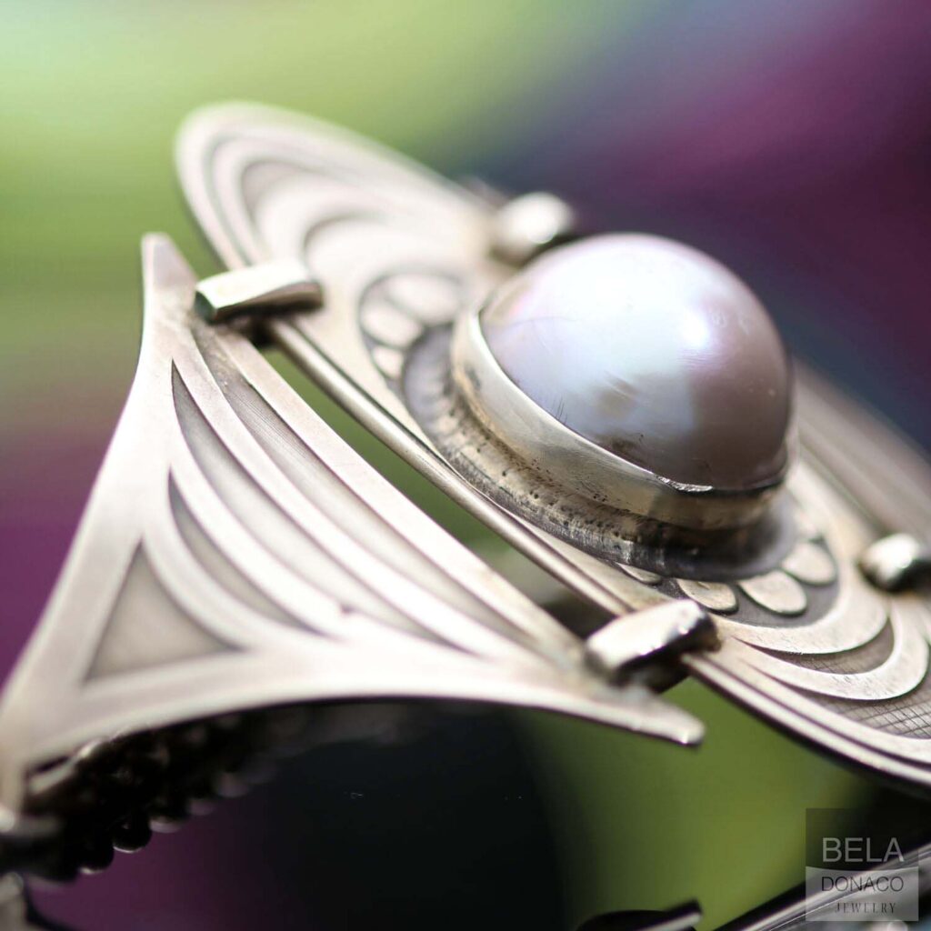 Artdeco armband Mabe Parel en Sterling Zilver